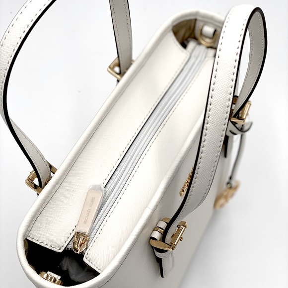 MICHAEL KORS XS CONVERTIBLE TOP ZIP TOTE OPTIC WHT - Picture 9 of 16